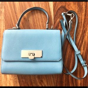 Michael Kors small pale blue Tina crossbody bag
